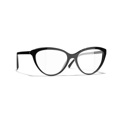 nib chanel ch3279q c.622 black acetate eyeglasses frames|Cat Eye Eyeglasses Acetate Black .